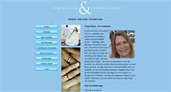 Desktop Screenshot of ceremoniesandcelebrations.com.au